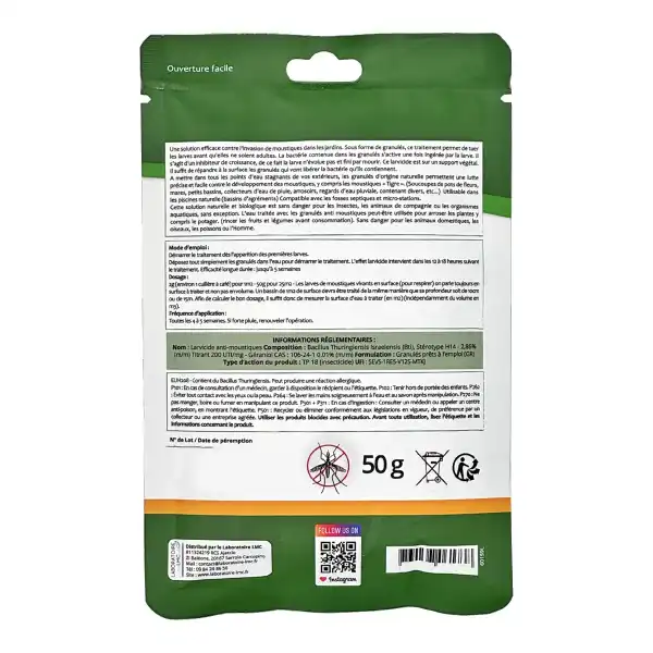 instructions larvicide anti moustiques