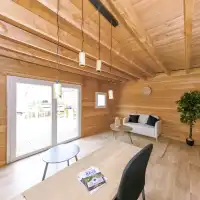 Studio de jardin en bois 15m2 - Bois Douglas 55mm et toiture Bac acier, fabrication française L.5 x l.2,9 x H.2,58m