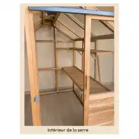 Serre de jardin adossée en bois Gabriel Ash - Modèle d'expo
