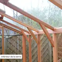 Serre de jardin en bois avec abri ALTON Fusion 8 - Cèdre rouge 8.69m2