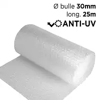 Rouleau film à bulles 30mm - L.1,5m x l.25m - Isolant serre, qualité premium anti-UV 3 couches