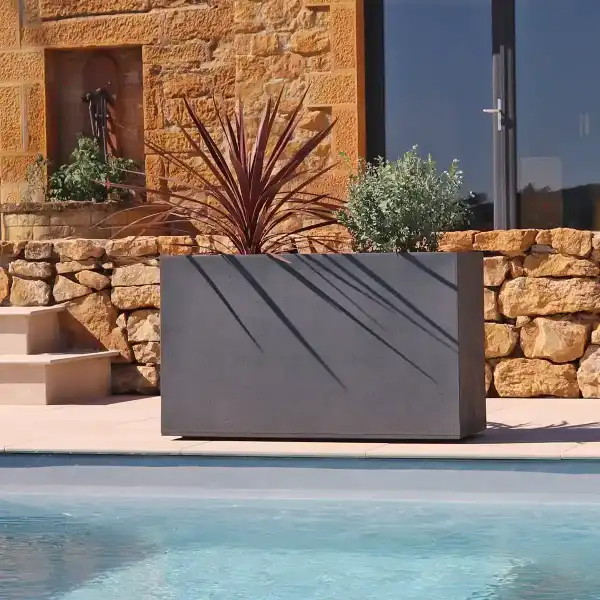 jardiniere haute gris anthracite