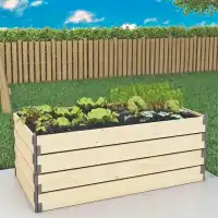Carré potager rectangulaire en bois épicéa - L.100 x l.50 x H.20cm