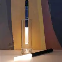 Lampe décorative pour bouteille - Lumière blanche chaude 3000K - Tube noir