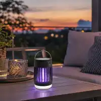 Lampe anti-moustiques et anti-mouches UV portable et rechargeable