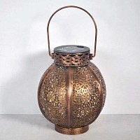 Lanterne solaire orientale ronde D. 15,5cm
