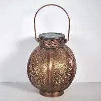 Lanterne solaire orientale ronde D. 15,5cm