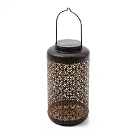 Lanterne solaire en métal orientale H. 31cm  Lanterne solaire en métal orientale H. 31cm