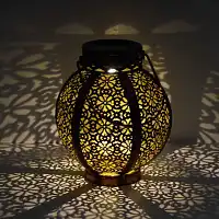 Lanterne solaire orientale ronde D. 15,5cm