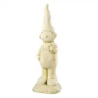 Lutin de jardin en pierre reconstituée, garçon - Statuette déco Beige L.15 x H.54cm