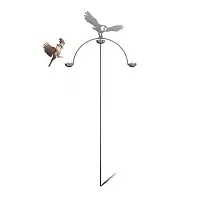 Mangeoire à balancier modèle chouette en acier corten