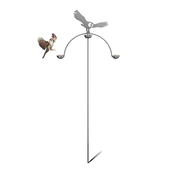 mangeoire acier balancier chouette