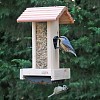 Mangeoire pour oiseaux en bois PEFC - Perchoirs, silo et réservoir à bloc de graisse