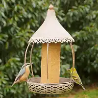 Mangeoire Carrousel 2 en 1 en métal - cylindre de graisse et/ou graines