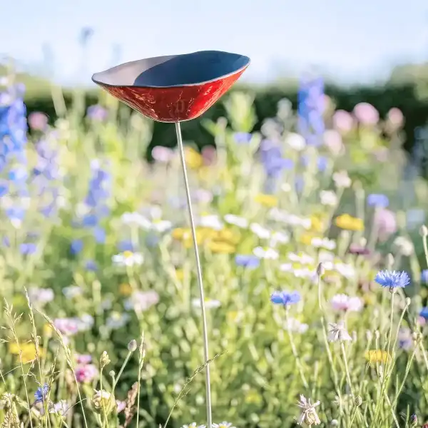 mangeoire coquelicot ceramique