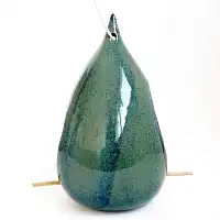 Mangeoire oiseaux céramique Goutte emaillée