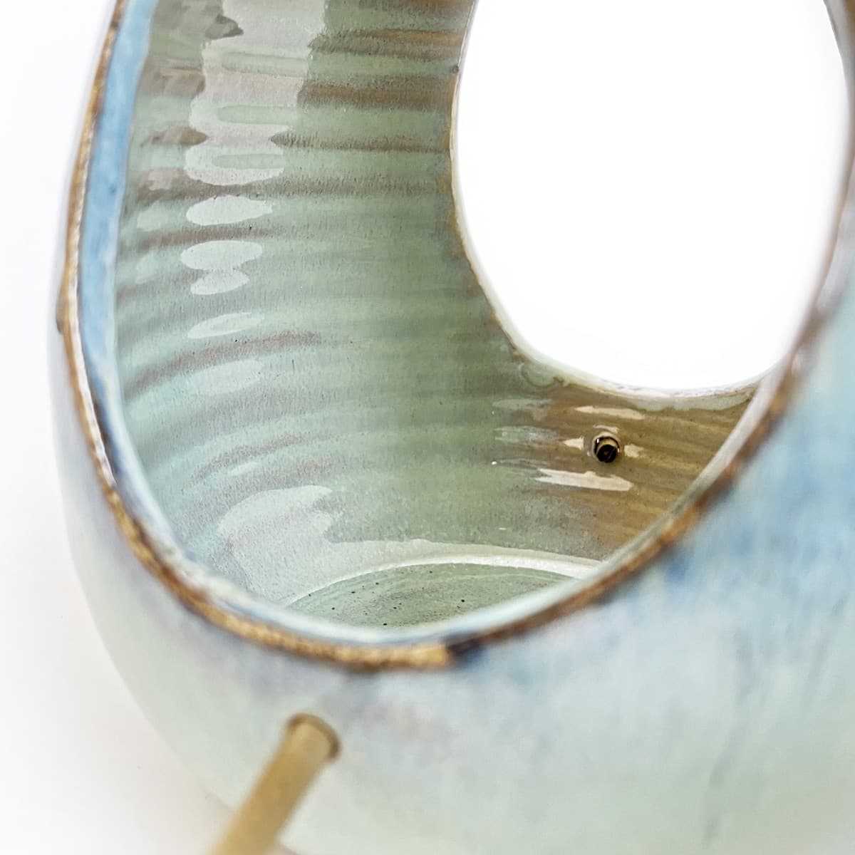mangeoire goutte vert clair detail