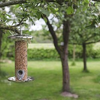 Mangeoire oiseau - Distributeur de graines H. 27 cm