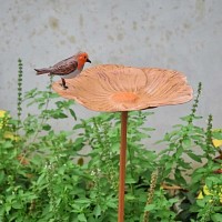 Mangeoire oiseaux Fleur sur pied en métal