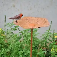 Mangeoire oiseaux Fleur sur pied en métal