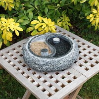 Mangeoire bain d'oiseau Yin et Yang