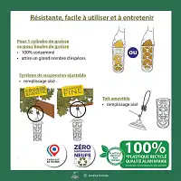 Mangeoire à oiseaux La Pause gourmande - cylindre de graisse ou boules  Mangeoire à oiseaux La Pause gourmande - cylindre de graisse ou boules