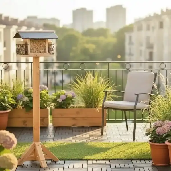 mangeoire sur pied bois