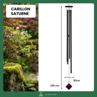 Carillon de Saturne - 4 tubes - Noir - H.129cm