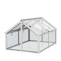 Mini serre de jardin - Châssis froid en aluminium anodisé et verre trempé L.124 x l.89 x H.71cm