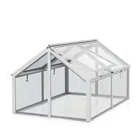 Mini serre de jardin - Châssis froid en aluminium anodisé et verre trempé L.124 x l.89 x H.71cm