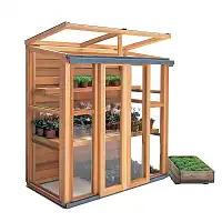 Mini serre de jardin en bois Gabriel Ash