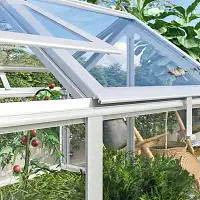 Mini serre de jardin - Châssis froid en aluminium anodisé et verre trempé L.124 x l.89 x H.71cm