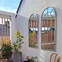 Miroir de jardin métal Romane - H. 140cm x L. 65cm
