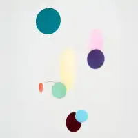 Mobile décoratif Confetti colours Flensted, fabrication artisanale - L.48 x H.48cm