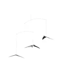 Mobile décoratif Flying Swallows 3 hirondelles Flensted, fabrication artisanale - L.47 x H.39cm