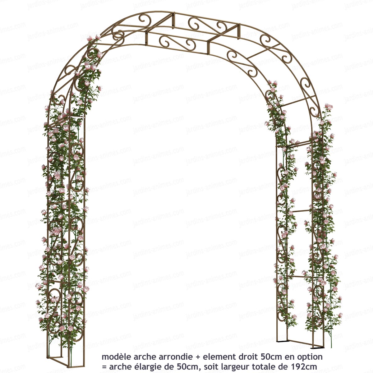 ② Arche,arcade double en fer forgé (largeur 1,5m) — Jardin
