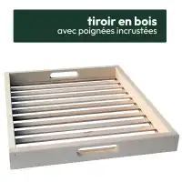 Légumier fruitier - 6 tiroirs - H.150cm - poignée bois