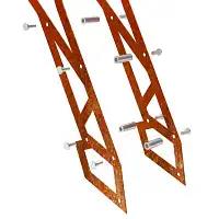 Silhouette cheval origami en acier corten H. 186 cm