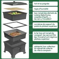 Lombribox et 200g vers offre découverte - L.40 x l.40 x H.60cm - 32Litres