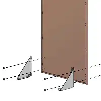 2 équerres de fixation pour panneau en métal - Sol rigide