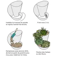 Potager jardinière - Spirale d'aromatiques
