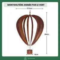 Mobile montgolfière en fer brut