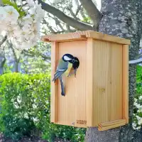 Kit nichoir à assembler en bois pour mésange charbonnière, moineau et sittelle - Trou d'envol 34mm