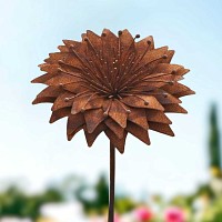 Tuteur fleur Nigelle en fer brut 24cm