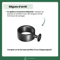 Portillon pour clôture décorative PRATIC en métal noir - L.123 x H.85cm