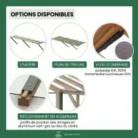 Serre de jardin en bois ALTON Six - Cèdre rouge 5,18m2