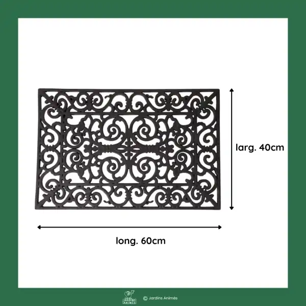 paillasson exterieur 60cm noir