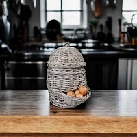 Panier en osier pour oignons H. 34,5 cm