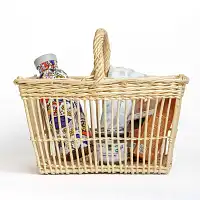 Panier en osier naturel rectangle