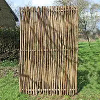 Panneau noisetier L.120 x H.180cm - tressage vertical